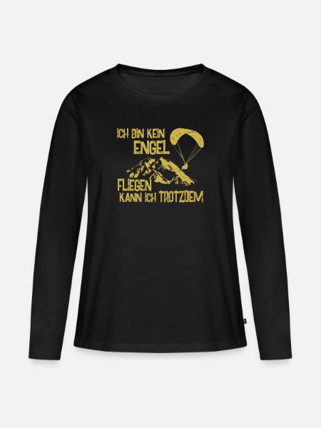 Paragliding Spruch für Piloten - Frauen Premium Bio Langarmshirt - Schwarz