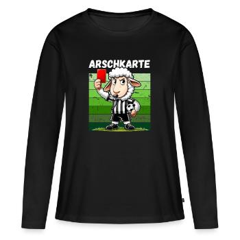 Football Football Fan Final Red Card Foul Funny - Women's Premium Organic Long Sleeve Shirt - black - Front - Julia (174cm)