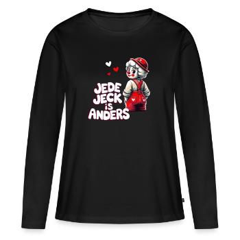 Carnaval Clown Jeck Kölle Alaaf Köln Kölsch Lustig - T-shirt manches longues Premium bio Femme - noir - Devant - Julia (174cm)