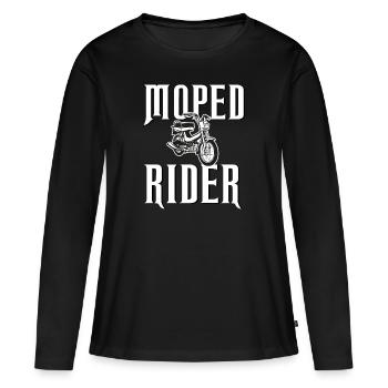 Moped Rider moped - Women's Premium Organic Long Sleeve Shirt - black - Front - Julia (174cm)