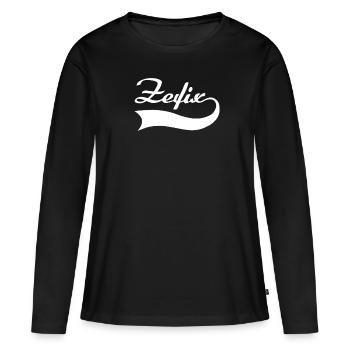 Bavarois Grantler Zefix potage bavarois cadeau - T-shirt manches longues Premium bio Femme - noir - Devant - Julia (174cm)