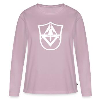 Stuckateur Gipser Zunftzeichen Geschenk - Frauen Premium Bio Langarmshirt - Altrosa - Vorne - Julia (174cm)