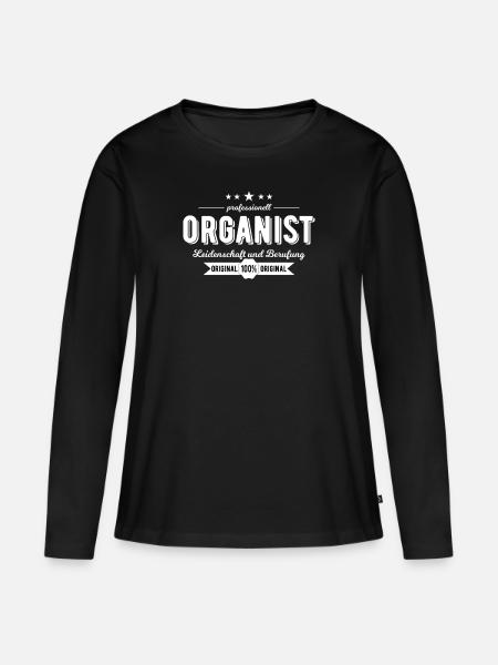 Organist Orgelspieler Orgel Pfeifenorgel Geschenk - Premium økologisk langærmet T-shirt til kvinder - sort