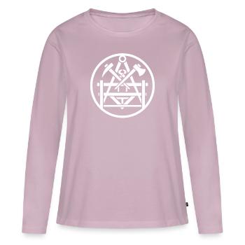 Concrete worker guild sign Reinforced concrete worker gift - Women's Premium Organic Long Sleeve Shirt - dusky pink - Front - Julia (174cm)