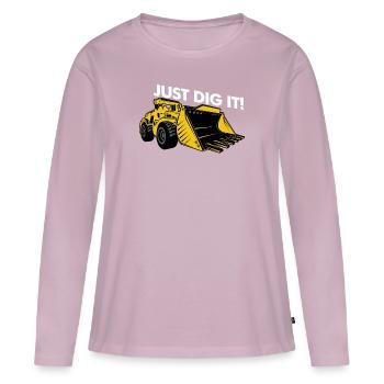 Radlader Straßenbauer Bauarbeiter Bulldozer - Frauen Premium Bio Langarmshirt - Altrosa - Vorne - Julia (174cm)