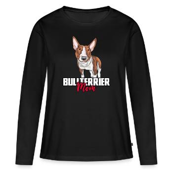 Bull Terrier Bull Terrier Dog Women Grandma - Women's Premium Organic Long Sleeve Shirt - black - Front - Julia (174cm)