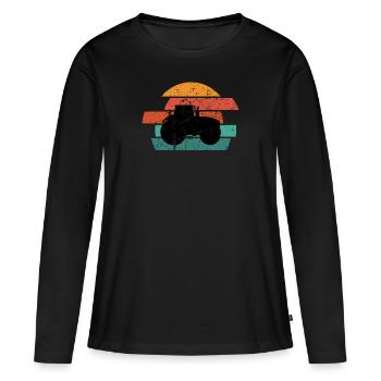 Tractor Farmer Trecker Farm Farm Farm Farm Yard - Women's Premium Organic Long Sleeve Shirt - black - Front - Julia (174cm)