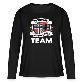 norway fishing tour team - Women's Premium Organic Long Sleeve Shirt - black - Front - Julia (174cm)