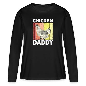 Poulets de poulets de poulets cadeau - T-shirt manches longues Premium bio Femme - noir - Devant - Julia (174cm)
