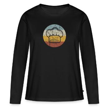 Cuisine cuisine Griller Cuisine - T-shirt manches longues Premium bio Femme - noir - Devant - Julia (174cm)