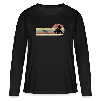 Quad Pilote Quad Motorsport Quad - T-shirt manches longues Premium bio Femme - noir - Devant - Julia (174cm)