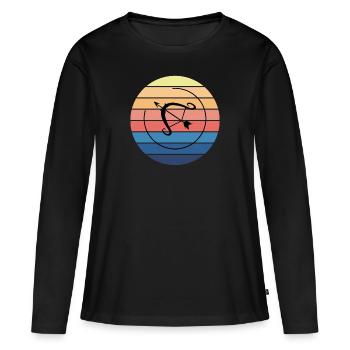 Sternzeichen Schütze Horoskop - Frauen Premium Bio Langarmshirt - Schwarz - Vorne - Julia (174cm)