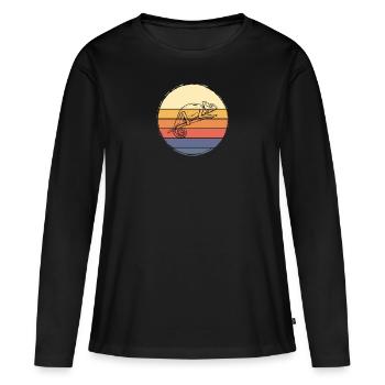 Chameleon Reptiles Terrarium - T-shirt manches longues Premium bio Femme - noir - Devant - Julia (174cm)
