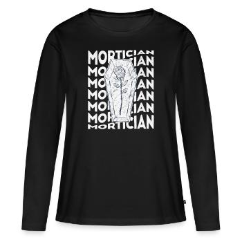 Funérailles de pompes funèbres - T-shirt manches longues Premium bio Femme - noir - Devant - Julia (174cm)
