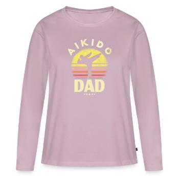Aikido - Frauen Premium Bio Langarmshirt - Altrosa - Vorne - Julia (174cm)
