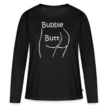 Bubble butt - Frauen Premium Bio Langarmshirt - Schwarz - Vorne - Julia (174cm)