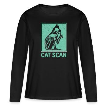 Cat Scan Radiologue Technologue En Radiologie - T-shirt manches longues Premium bio Femme - noir - Devant - Julia (174cm)