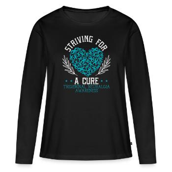 Streben nach einer Heilung Trigeminusneuralgie Bewusstsein - Frauen Premium Bio Langarmshirt - Schwarz - Vorne - Julia (174cm)