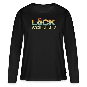 Serrure Whisperer Serrurerie Serrure Picking Serrurier - T-shirt manches longues Premium bio Femme - noir - Devant - Julia (174cm)