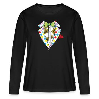 Stolzer Clown Zirkus Geburtstagsfeier Comedy Clown - Frauen Premium Bio Langarmshirt - Schwarz - Vorne - Julia (174cm)