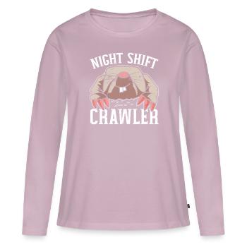 Night Shift Crawler Graveyard Shift Employee - Women's Premium Organic Long Sleeve Shirt - dusky pink - Front - Julia (174cm)