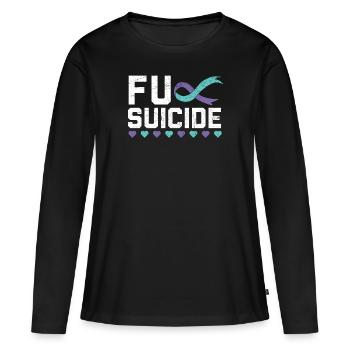 Suicide Prevention Awareness Mental Health - Women's Premium Organic Long Sleeve Shirt - black - Front - Julia (174cm)
