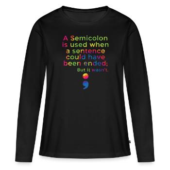 Suicide Prevention Awareness Mental Health - Women's Premium Organic Long Sleeve Shirt - black - Front - Julia (174cm)