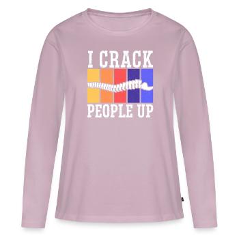 Ich knacke Leute auf Chiropraktiker Wirbelsäulenchirurg - Frauen Premium Bio Langarmshirt - Altrosa - Vorne - Julia (174cm)