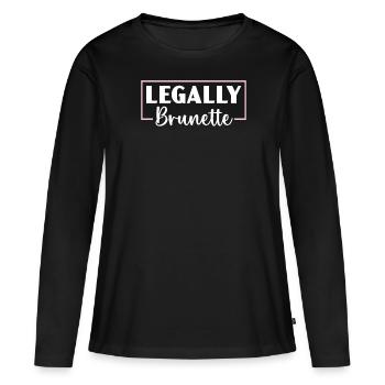 Legally Brünette Braune Haare Mode Blonde Haare - Frauen Premium Bio Langarmshirt - Schwarz - Vorne - Julia (174cm)