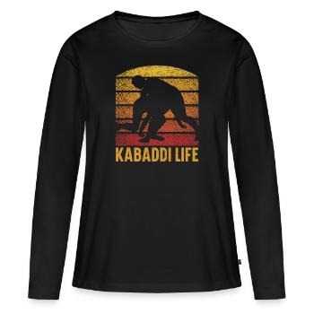 Kabaddi Life Indian Game Team Sport Raider - Women's Premium Organic Long Sleeve Shirt - black - Front - Julia (174cm)