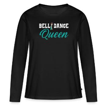 Danse du ventre Reine Danse du ventre Danse du ventre Danseuse du ventre - T-shirt manches longues Premium bio Femme - noir - Devant - Julia (174cm)