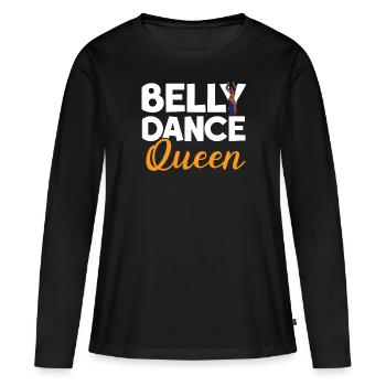 Danse du ventre Reine Danse du ventre Danse du ventre Danseuse du ventre - T-shirt manches longues Premium bio Femme - noir - Devant - Julia (174cm)