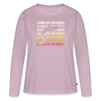 Retro Goblin Hai Tierliebhaber Meeresbiologe - Frauen Premium Bio Langarmshirt - Altrosa - Vorne - Julia (174cm)