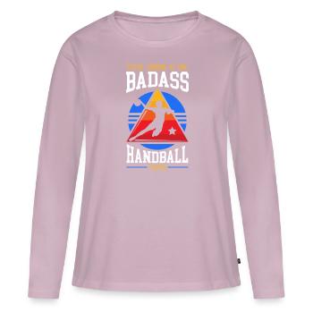 Ein Badass Handballspieler Handballer Torwart - Frauen Premium Bio Langarmshirt - Altrosa - Vorne - Julia (174cm)