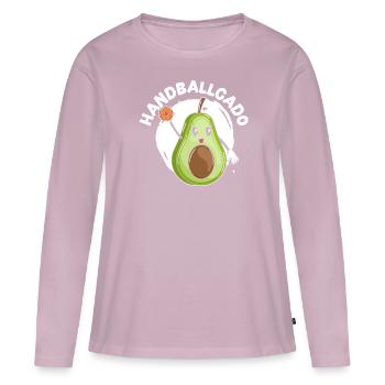 Handballcado Handballspieler Handballer Sport - Frauen Premium Bio Langarmshirt - Altrosa - Vorne - Julia (174cm)