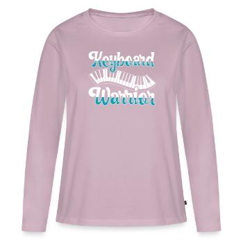 Keyboard Warrior Piano Musicien Pianiste Musique - T-shirt manches longues Premium bio Femme - rose poudré - Devant - Julia (174cm)