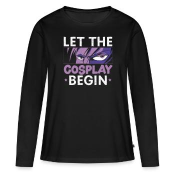 Laissez le cosplay commencer Cosplaying Cosplayer Costume - T-shirt manches longues Premium bio Femme - noir - Devant - Julia (174cm)