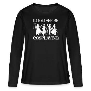 Je préfère être Cosplay Cosplayer Costume Cosplay - T-shirt manches longues Premium bio Femme - noir - Devant - Julia (174cm)