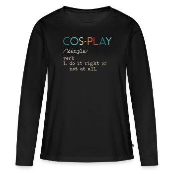 Cosplay Cosplaying Cosplayer Costume Play - T-shirt manches longues Premium bio Femme - noir - Devant - Julia (174cm)