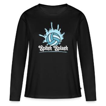 Splish Splash Aufblasbarer Sphere Squad Wasserball - Frauen Premium Bio Langarmshirt - Schwarz - Vorne - Julia (174cm)