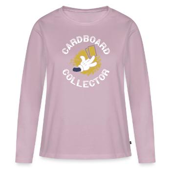 Cardboard Collector Trading Card Game Lover - T-shirt manches longues Premium bio Femme - rose poudré - Devant - Julia (174cm)