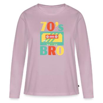 70's Bro 1970 Vintage Seventies Party 1970er - Frauen Premium Bio Langarmshirt - Altrosa - Vorne - Julia (174cm)