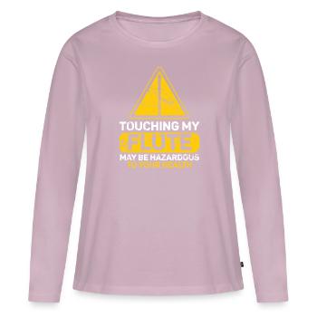 Touching My Flute May Be Hazardous For Your Health - Women's Premium Organic Long Sleeve Shirt - dusky pink - Front - Julia (174cm)