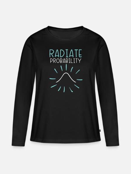 Strahlungswahrscheinlichkeitsstatistik Berufsstatistiker - Frauen Premium Bio Langarmshirt - Schwarz