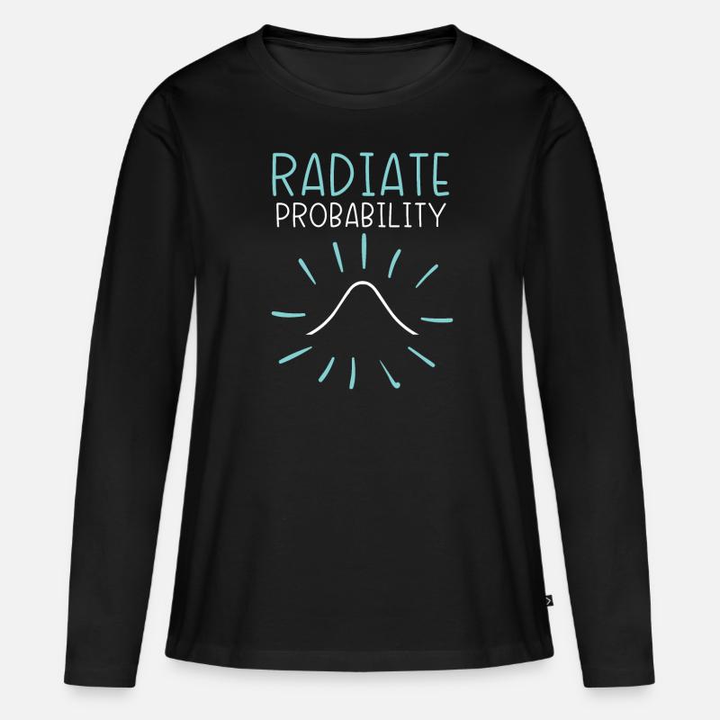 Strahlungswahrscheinlichkeitsstatistik Berufsstatistiker - Frauen Premium Bio Langarmshirt - Schwarz