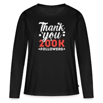 Créateur de contenu Influenceur des médias sociaux Vlogger - T-shirt manches longues Premium bio Femme - noir - Devant - Julia (174cm)