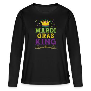 Mardi Gras King New Orleans Louisiana Parade - T-shirt manches longues Premium bio Femme - noir - Devant - Julia (174cm)