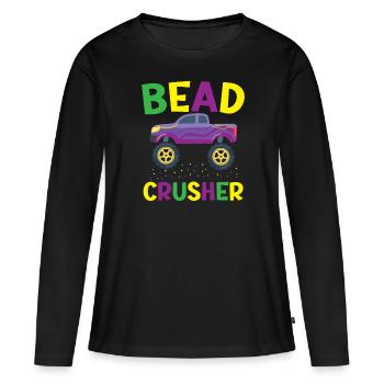 Bead Crusher Mardi Gras New Orleans Louisiana - Women's Premium Organic Long Sleeve Shirt - black - Front - Julia (174cm)