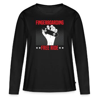 Fingerboarding Free Ride Fingerboard Fingerboarder - Women's Premium Organic Long Sleeve Shirt - black - Front - Julia (174cm)