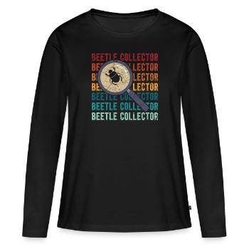Entomologie des insectes Entomologiste Coléoptère Coléoptère - T-shirt manches longues Premium bio Femme - noir - Devant - Julia (174cm)